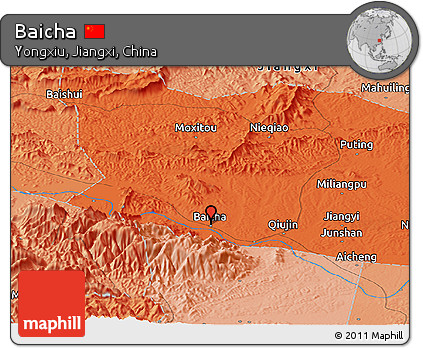 Political Panoramic Map of Baicha