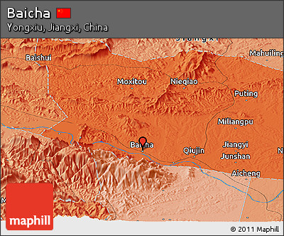 Political Panoramic Map of Baicha