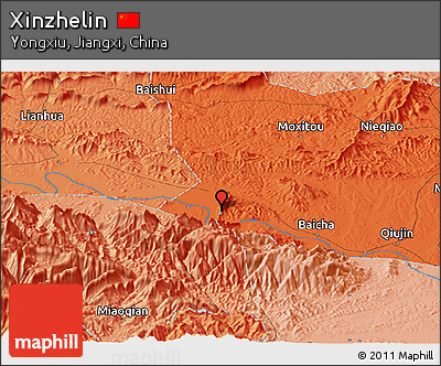 Political Panoramic Map of Xinzhelin