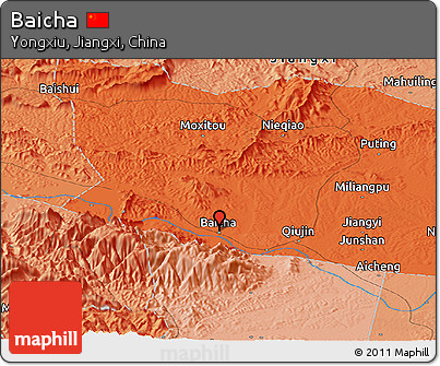 Political Panoramic Map of Baicha