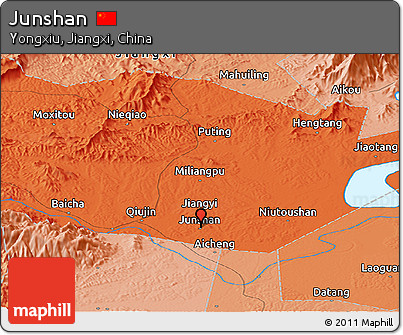 Political Panoramic Map of Junshan