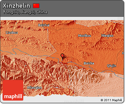 Political Panoramic Map of Xinzhelin
