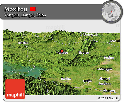 Satellite Panoramic Map of Moxitou