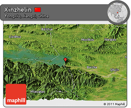 Satellite Panoramic Map of Xinzhelin
