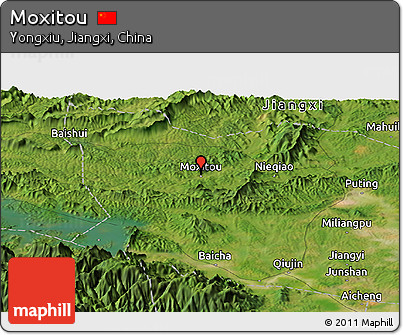Satellite Panoramic Map of Moxitou