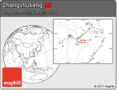 Blank Location Map of Zhangshukeng