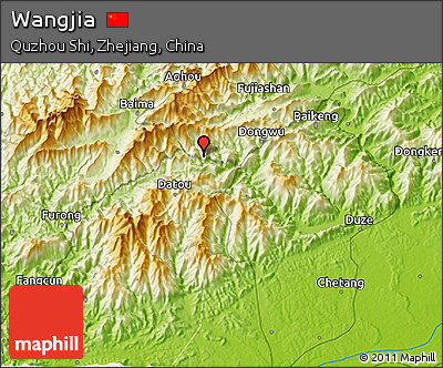 Physical 3D Map of Wangjia