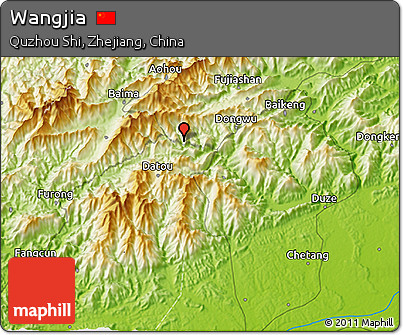 Physical 3D Map of Wangjia