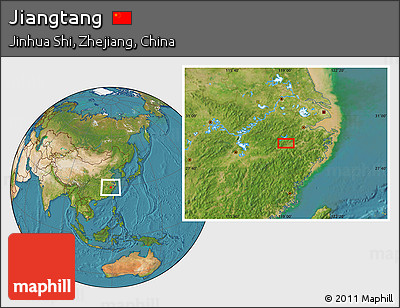 Satellite Location Map of Jiangtang