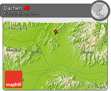 Physical 3D Map of Dachen