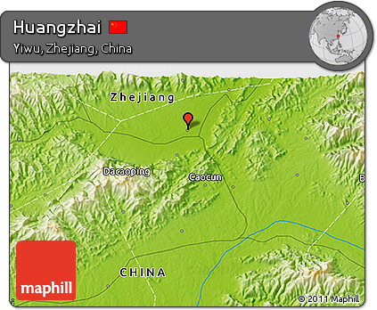 Physical 3D Map of Huangzhai