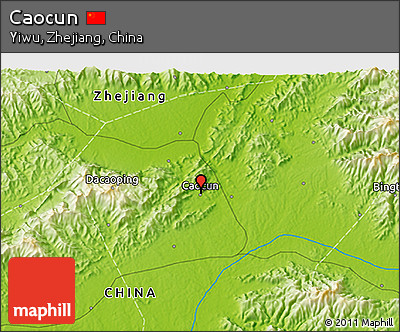 Physical 3D Map of Caocun