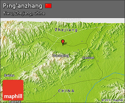 Physical 3D Map of Ping'anzhang