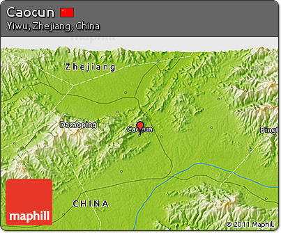 Physical 3D Map of Caocun