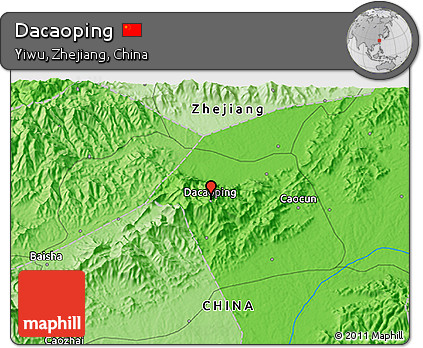 Political 3D Map of Dacaoping