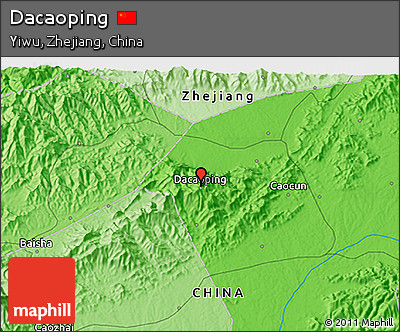 Political 3D Map of Dacaoping