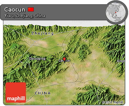 Satellite 3D Map of Caocun