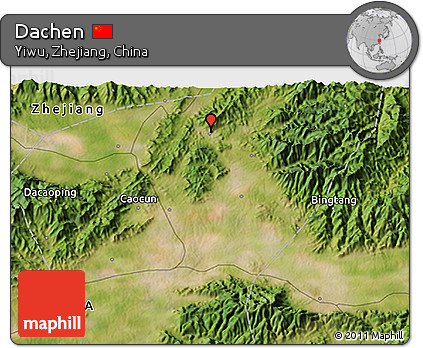 Satellite 3D Map of Dachen