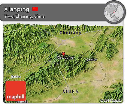 Satellite 3D Map of Xianping