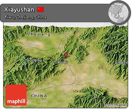 Satellite 3D Map of Xiayushan