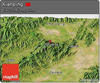 Satellite 3D Map of Xianping