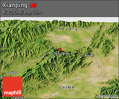 Satellite 3D Map of Xianping