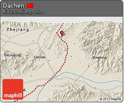 Shaded Relief 3D Map of Dachen