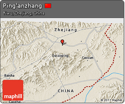 Shaded Relief 3D Map of Ping'anzhang