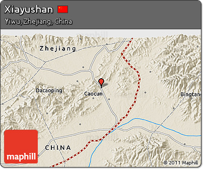 Shaded Relief 3D Map of Xiayushan