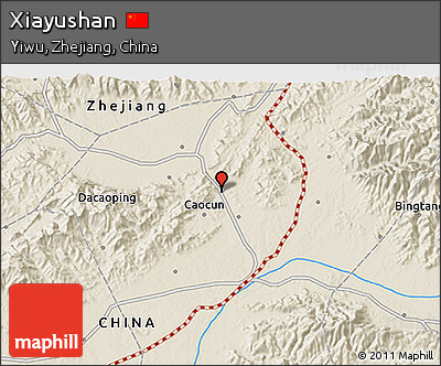 Shaded Relief 3D Map of Xiayushan