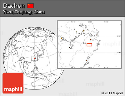 Blank Location Map of Dachen