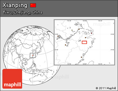 Blank Location Map of Xianping