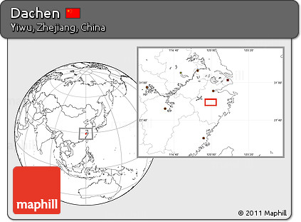 Blank Location Map of Dachen