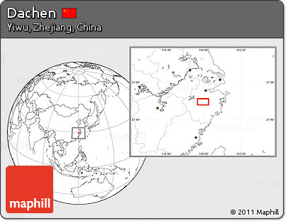 Blank Location Map of Dachen