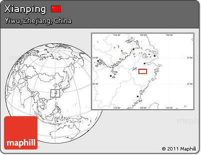 Blank Location Map of Xianping