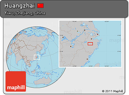 Gray Location Map of Huangzhai