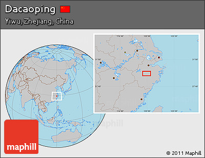 Gray Location Map of Dacaoping
