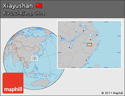 Gray Location Map of Xiayushan