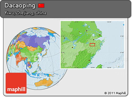 Political Location Map of Dacaoping