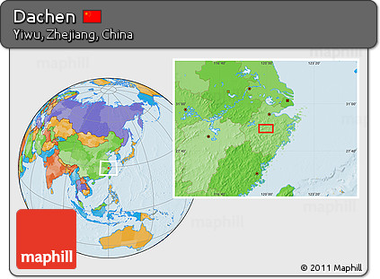 Political Location Map of Dachen