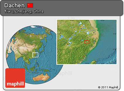 Satellite Location Map of Dachen