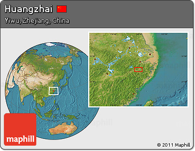 Satellite Location Map of Huangzhai