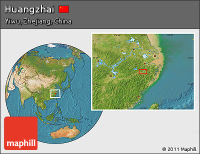 Satellite Location Map of Huangzhai