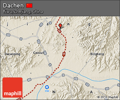Shaded Relief Map of Dachen