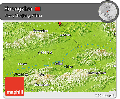 Physical Panoramic Map of Huangzhai