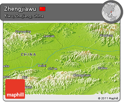 Physical Panoramic Map of Zhengjiawu