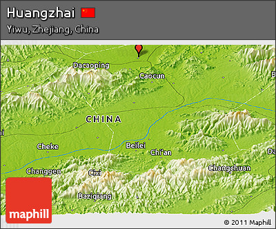 Physical Panoramic Map of Huangzhai