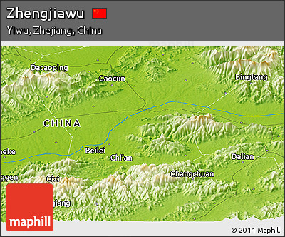 Physical Panoramic Map of Zhengjiawu
