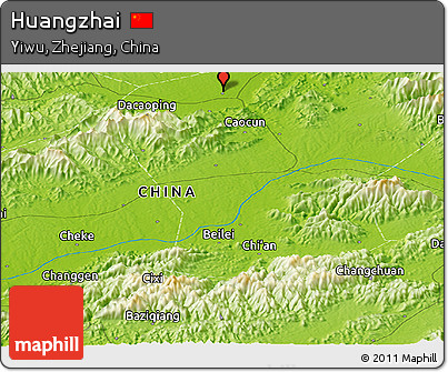 Physical Panoramic Map of Huangzhai