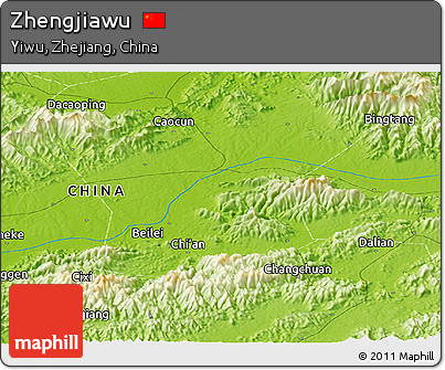 Physical Panoramic Map of Zhengjiawu